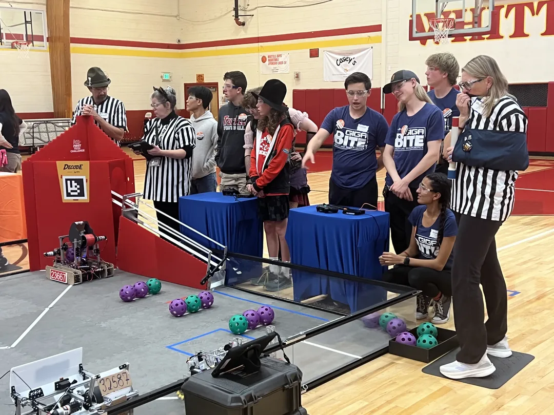 Truckee Snowbotics team at a competition
